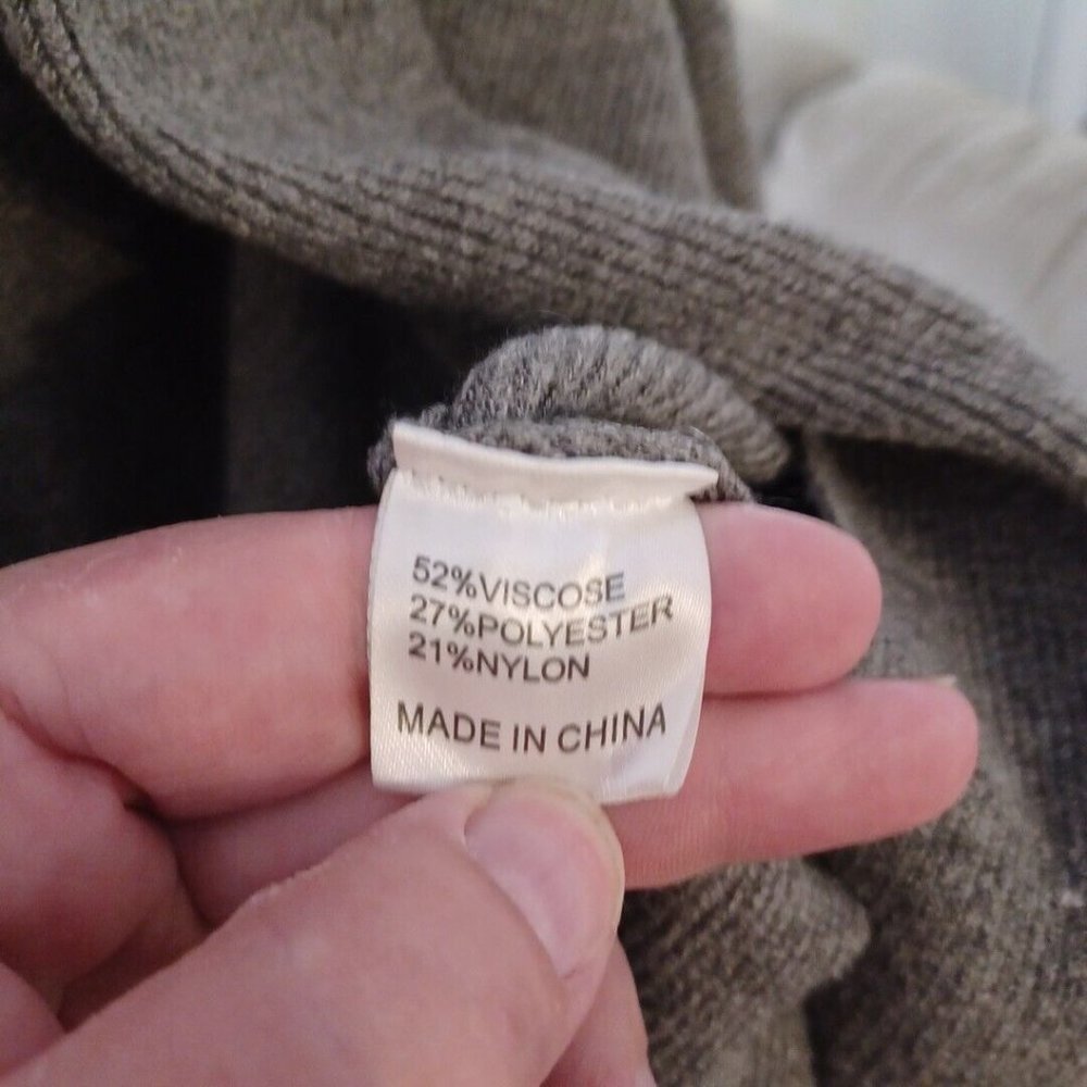 SEEK THE LABEL Sz XS Gray Ribbed Tie Front Half Sleeve Cardigan Fall Cozy Modern - Picture 14 of 15